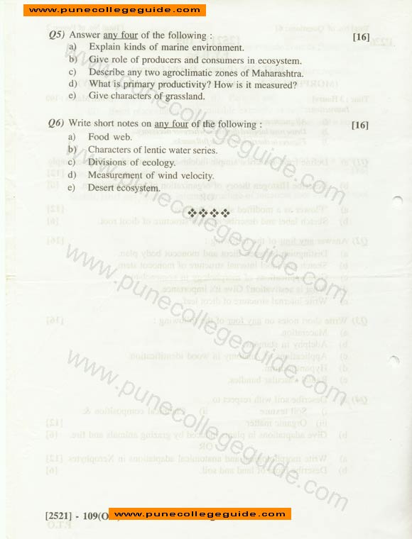 Botany II plant diversity and plants and human welfare (old course)