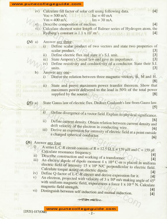 Physics II modern physics and electro-magnetics (old course)