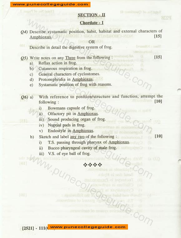 Zoology I non chordates and chordates (old course)