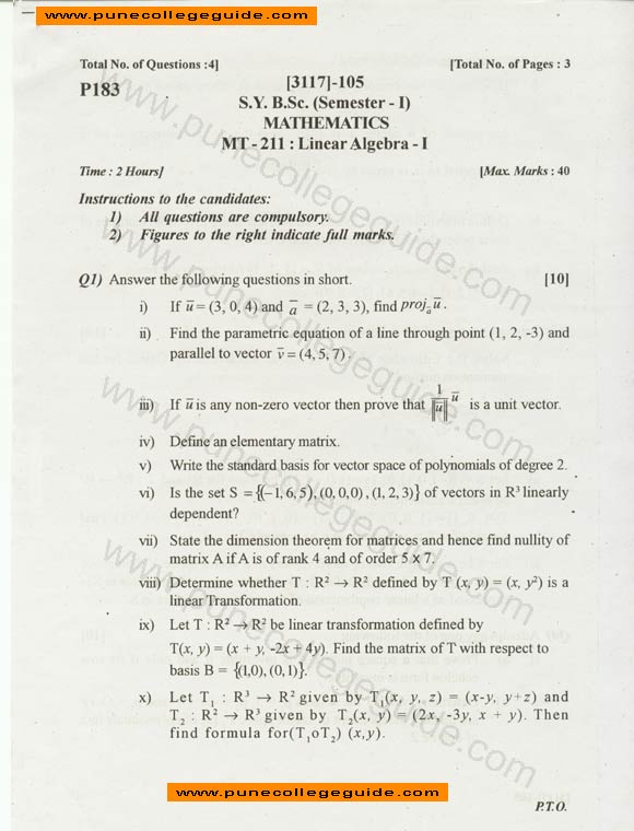 Linear Algebra 