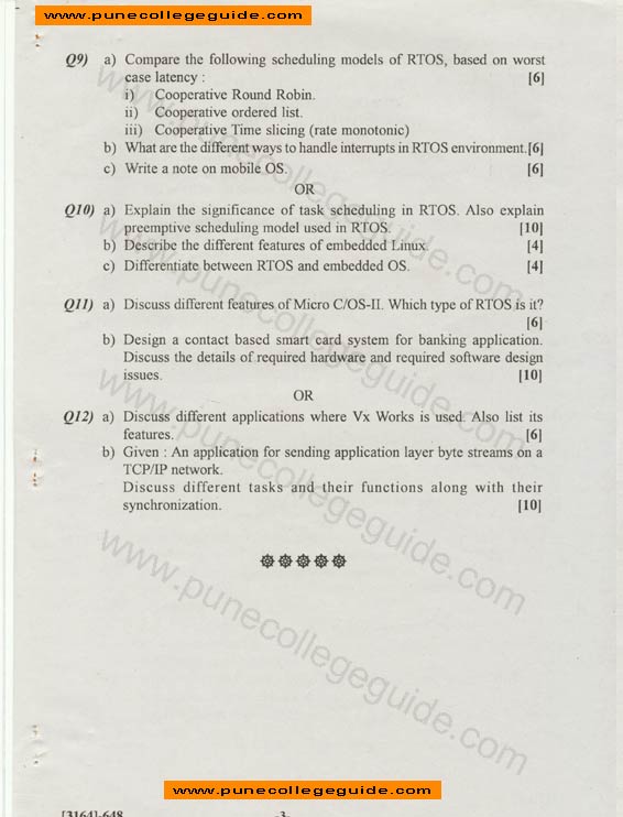 Exam paper Embedded Systems