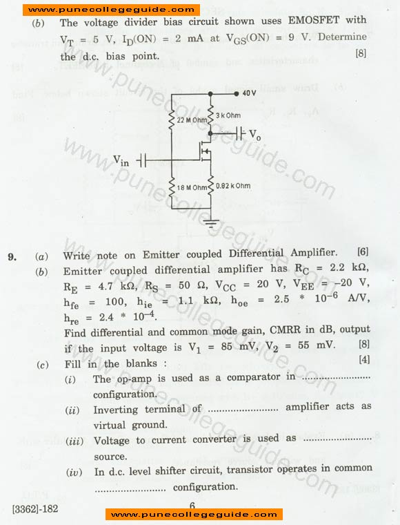 paper sElectronic Devices and Circuits 