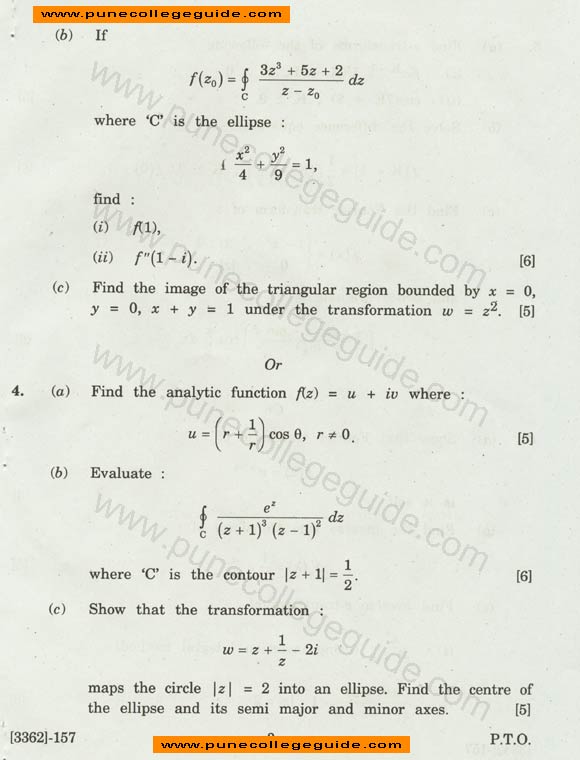 Engineering Mathematics III exam paper