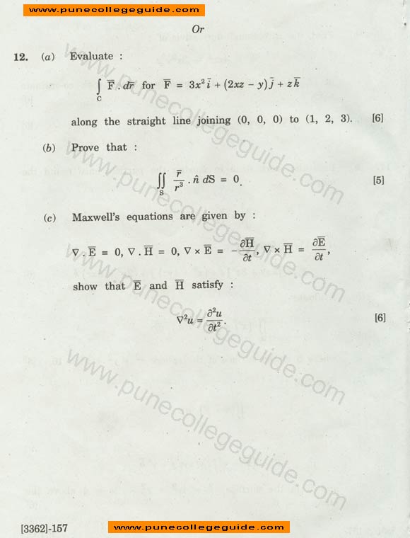 Engineering Mathematics III paper