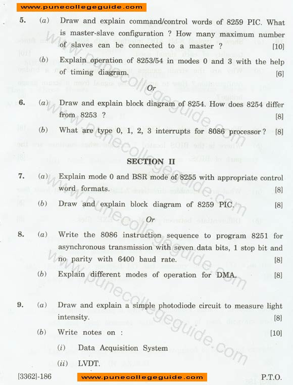 queation paper Microprocessors and Interfacing Techniques