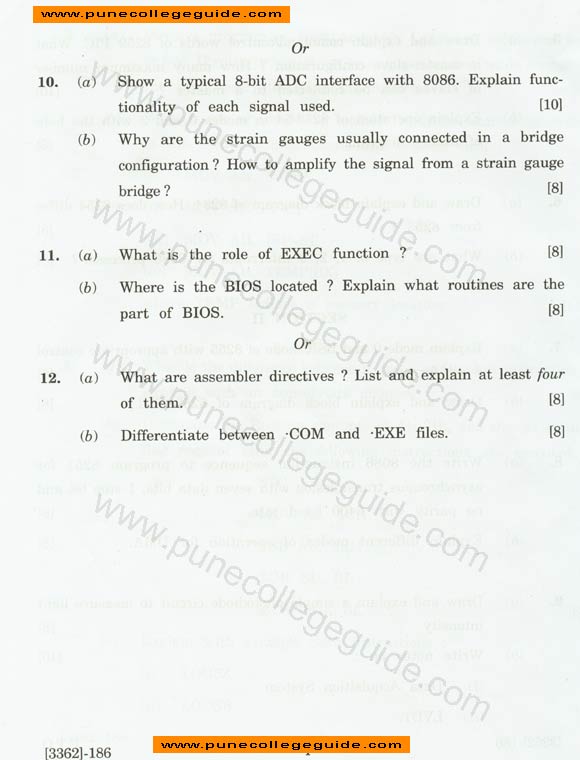 Se computer Engineering Microprocessors and Interfacing Techniques