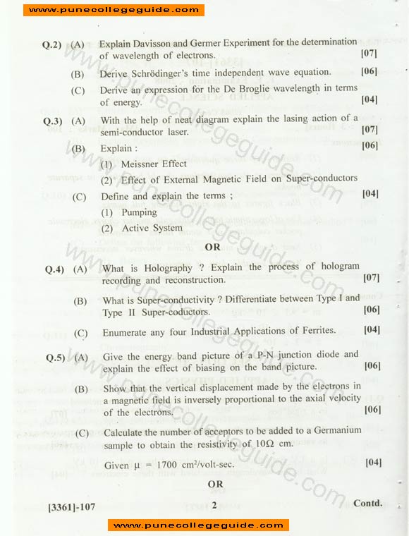 FE Mechanical Applied Sciencs II Exam paper