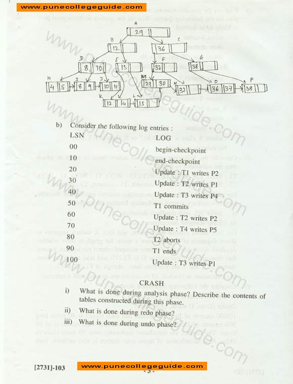 MSc question paper, Advanced Database Concepts paper, page3