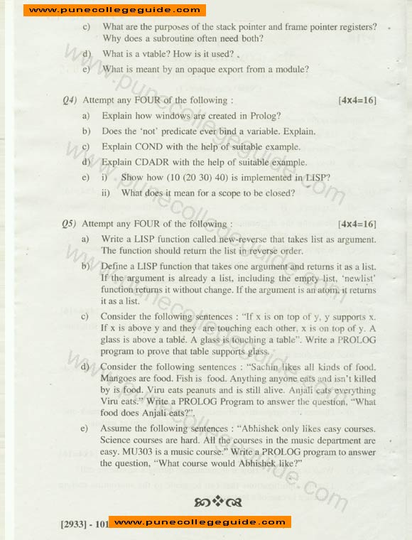 MCS, Principles of Programming Languages