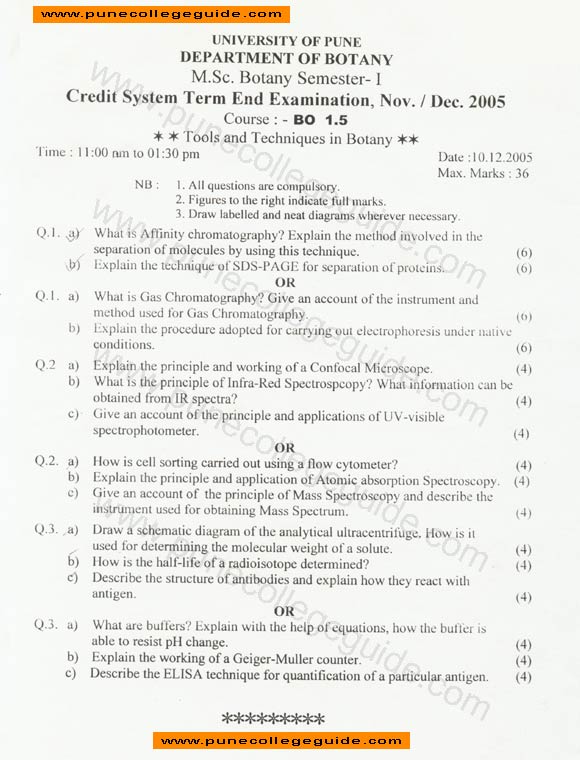 Tools and techniques in Botany