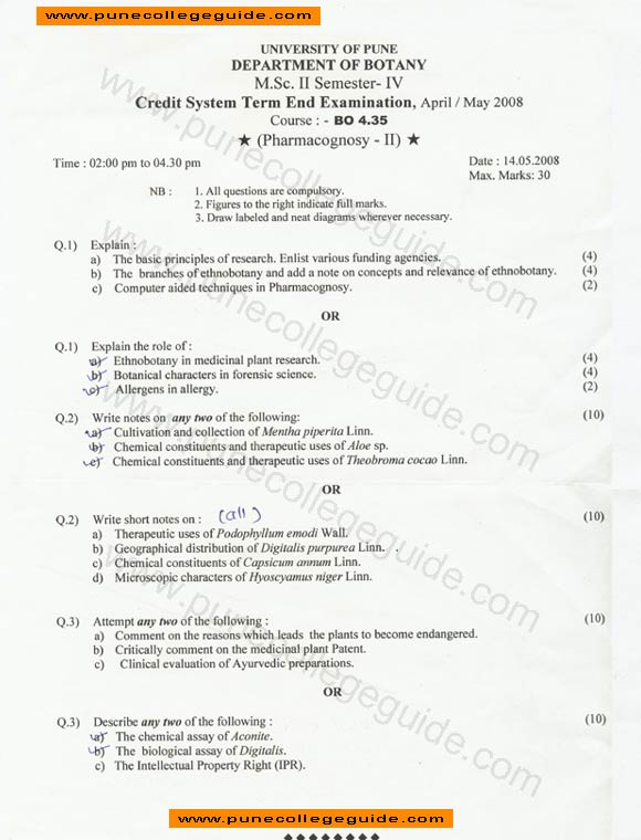 Botany, Pharmacognosy